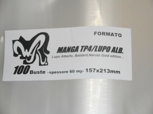 100 buste manga tp4 lupo - wr, "manga